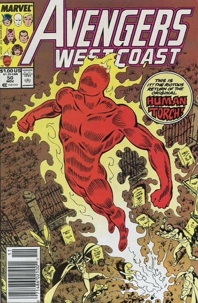 Avengers West Coast #50 [Newsstand]-Fine (5.5 – 7)