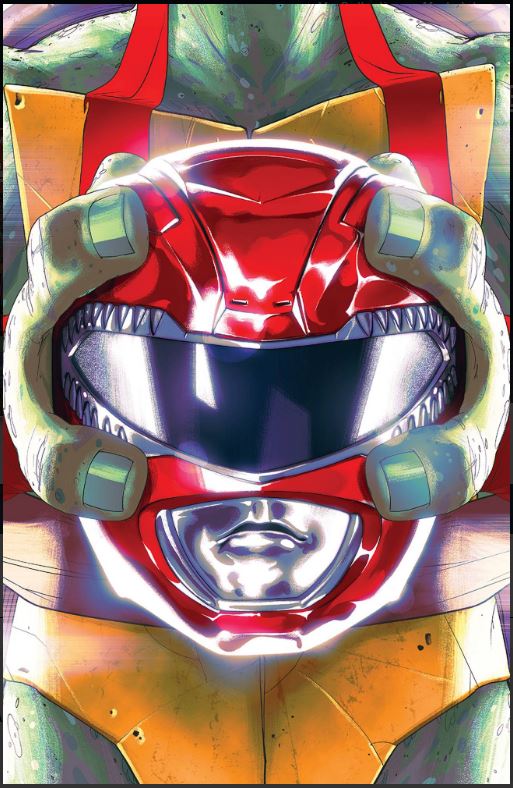 Power Rangers Teenage Mutant Ninja Turtles #1 Gino Montes Full-Art "Raph" Helmet Variant