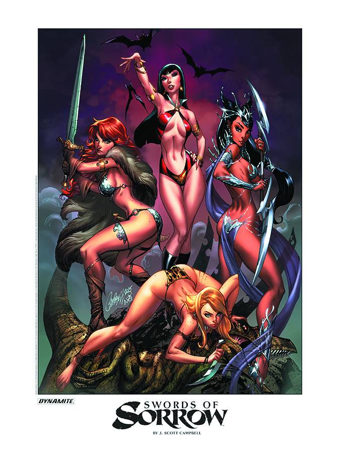 Swords of Sorrow Campbell Fine Art Lithograph