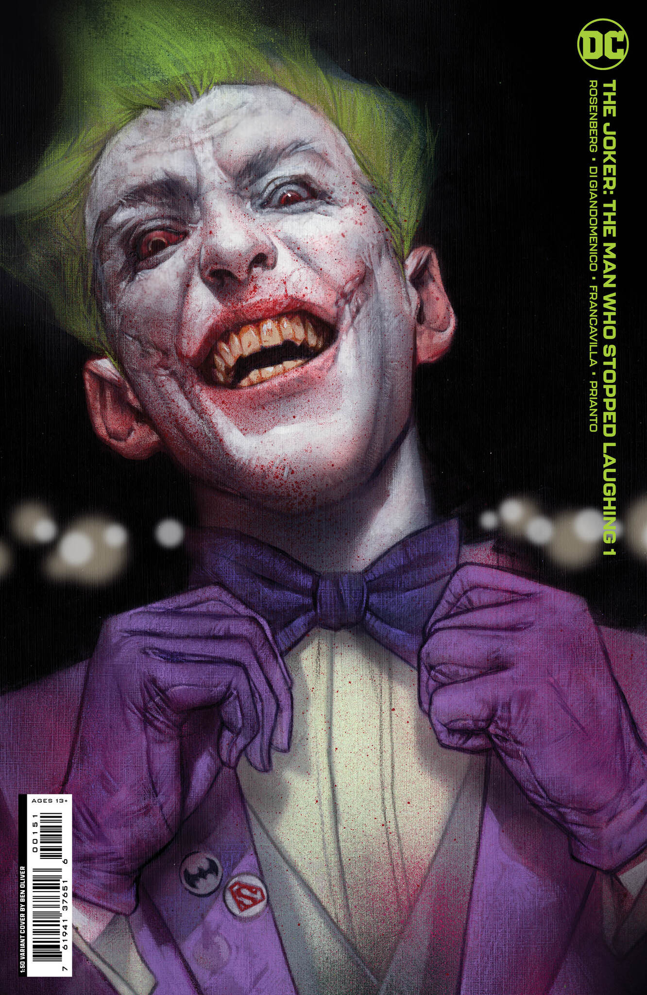 Joker The Man Who Stopped Laughing #1 Cover G 1 for 50 Incentive Ben Oliver Variant