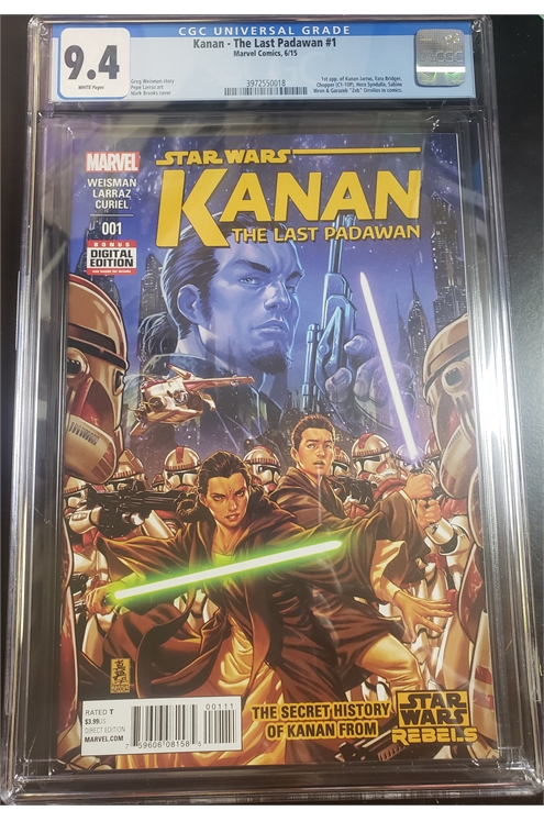 Kanan - The Last Padawan #1 Cgc 9.4