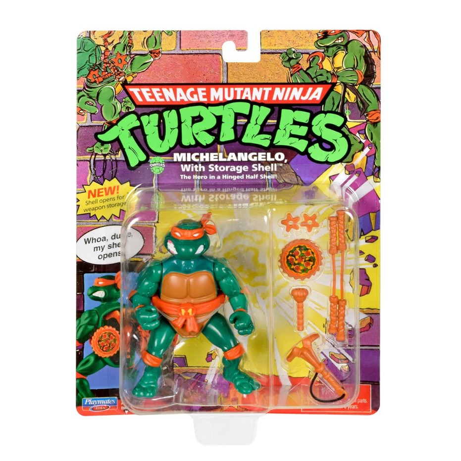 Teenage Mutant Ninja Turtles Original Classic Storage Shell Michelangelo Action Figure