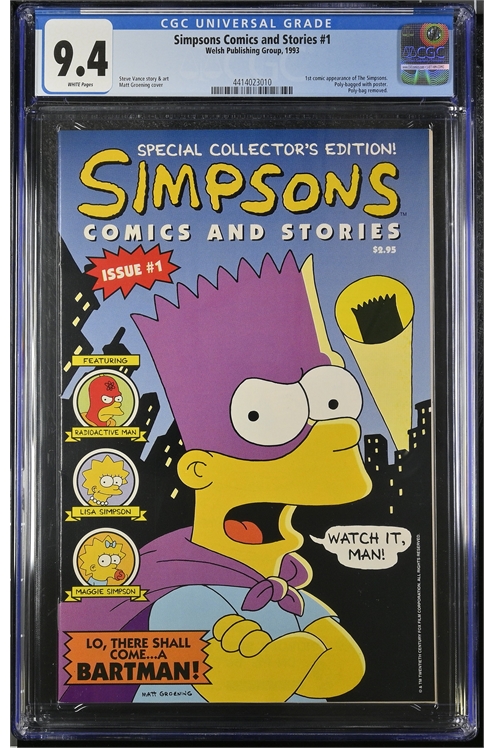 Simpsons Comics And Stories #1 Cgc 9.4