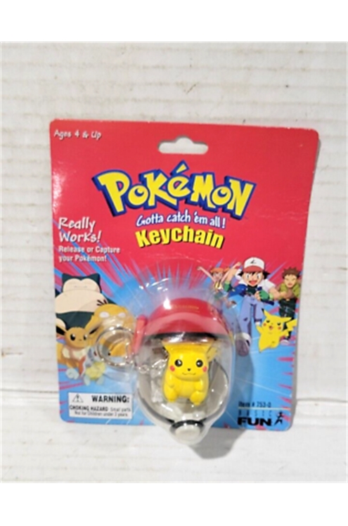 Basic Fun 1999 Pokemon Keychain Pikachu