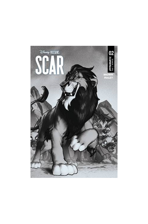 Disney Villains Scar #2 Cover T 7 Copy Last Call Incentive Ha Black & White