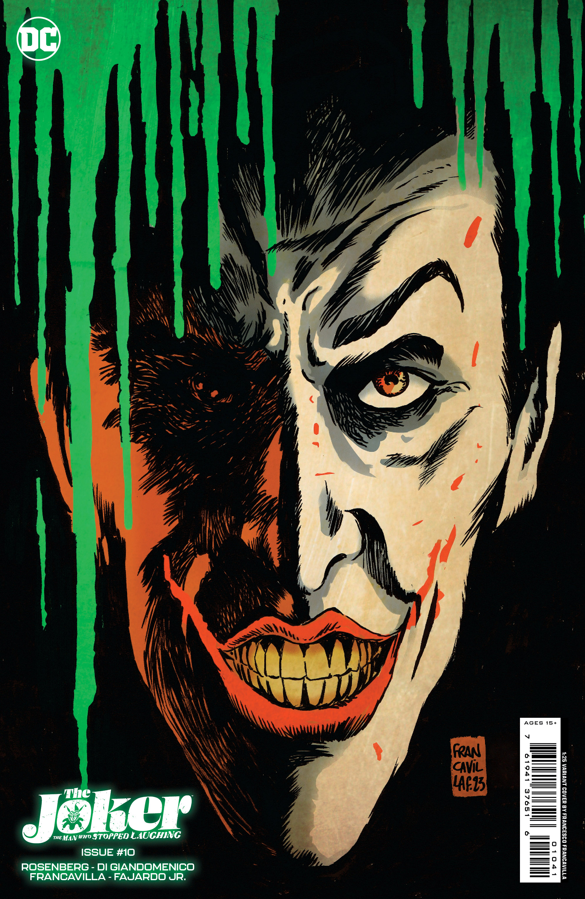 Joker The Man Who Stopped Laughing #10 Cover D 1 for 25 Incentive Francesco Francavilla Variant