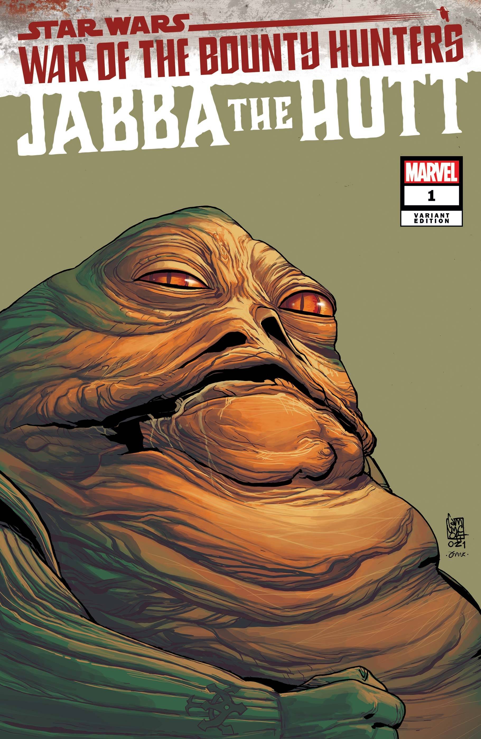 Star Wars War of the Bounty Hunters Jabba The Hutt #1 Headshot Variant