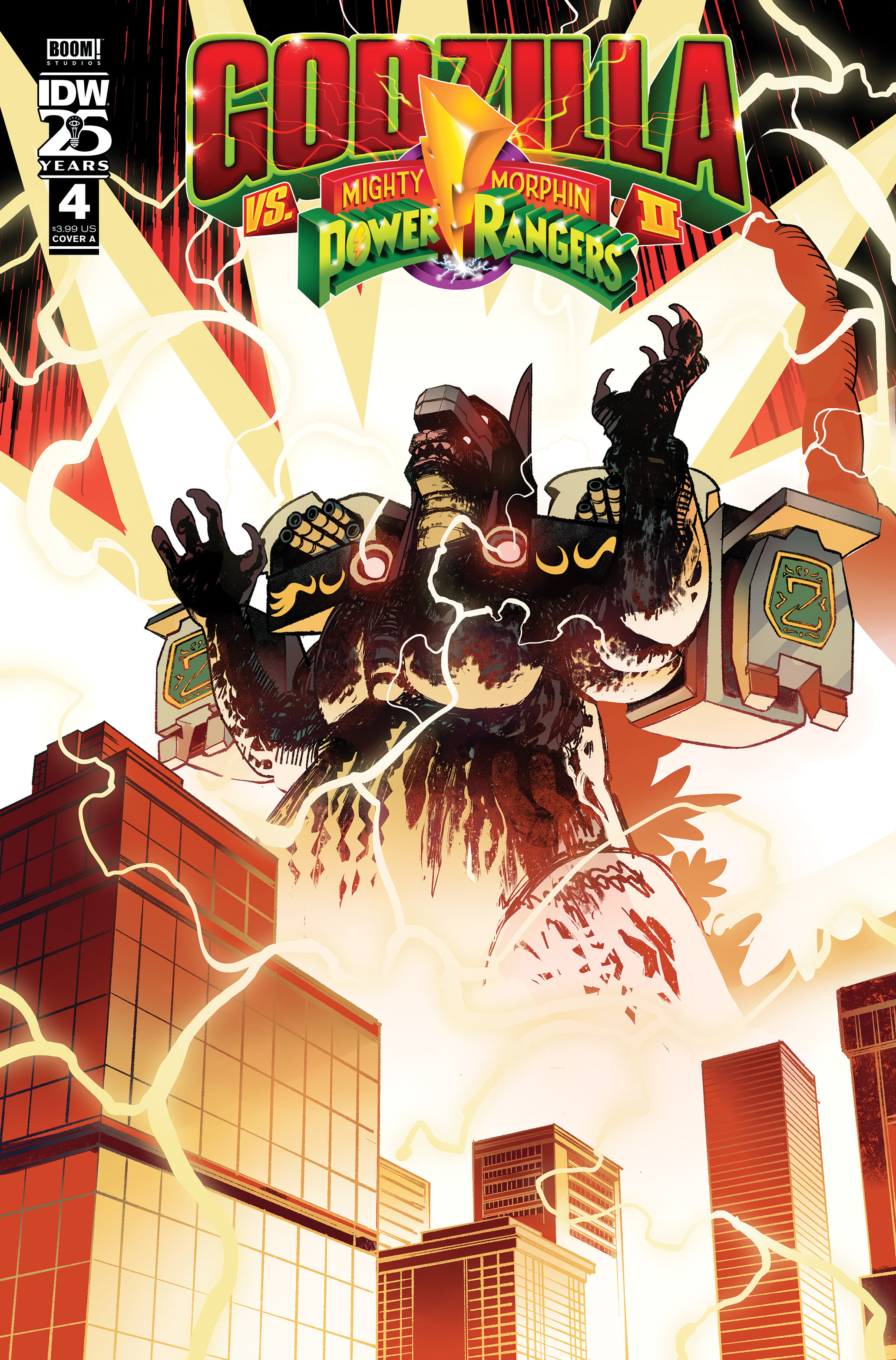 Godzilla Vs. The Mighty Morphin Power Rangers II #4 Cover A Rivas
