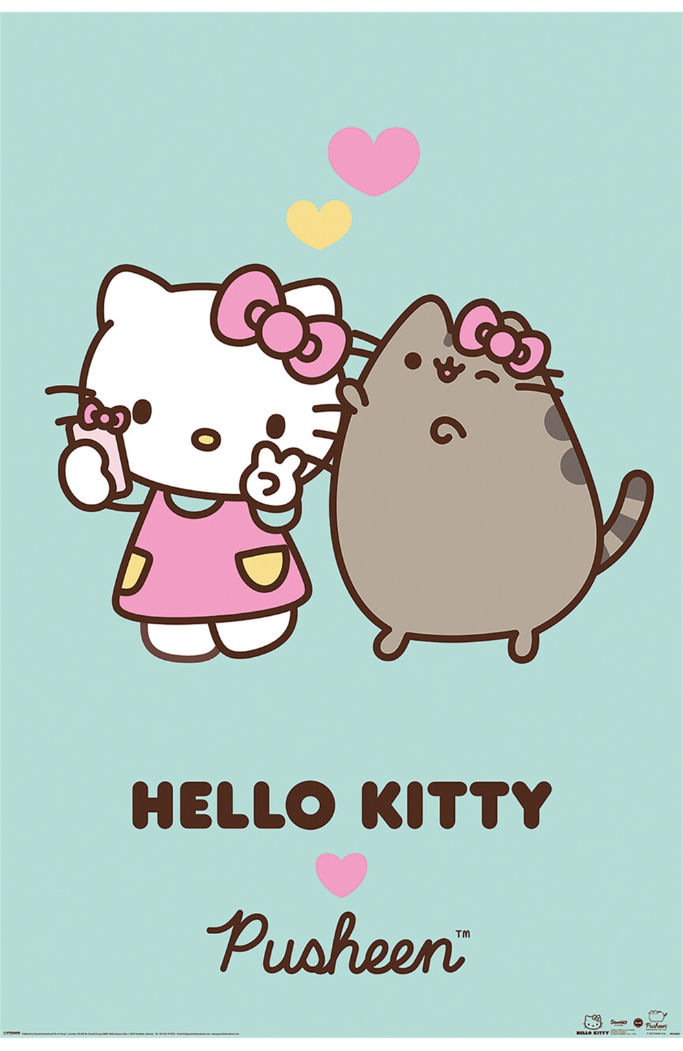 Hello Kitty And Plusheen Poster