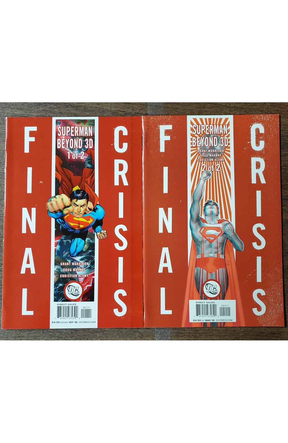 Final Crisis Superman Beyond 3D #1-2 (DC 2008) Set!