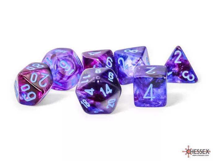  Nebula 7-Die Set Mega-Hedral Nocturnal/Blue Luminary