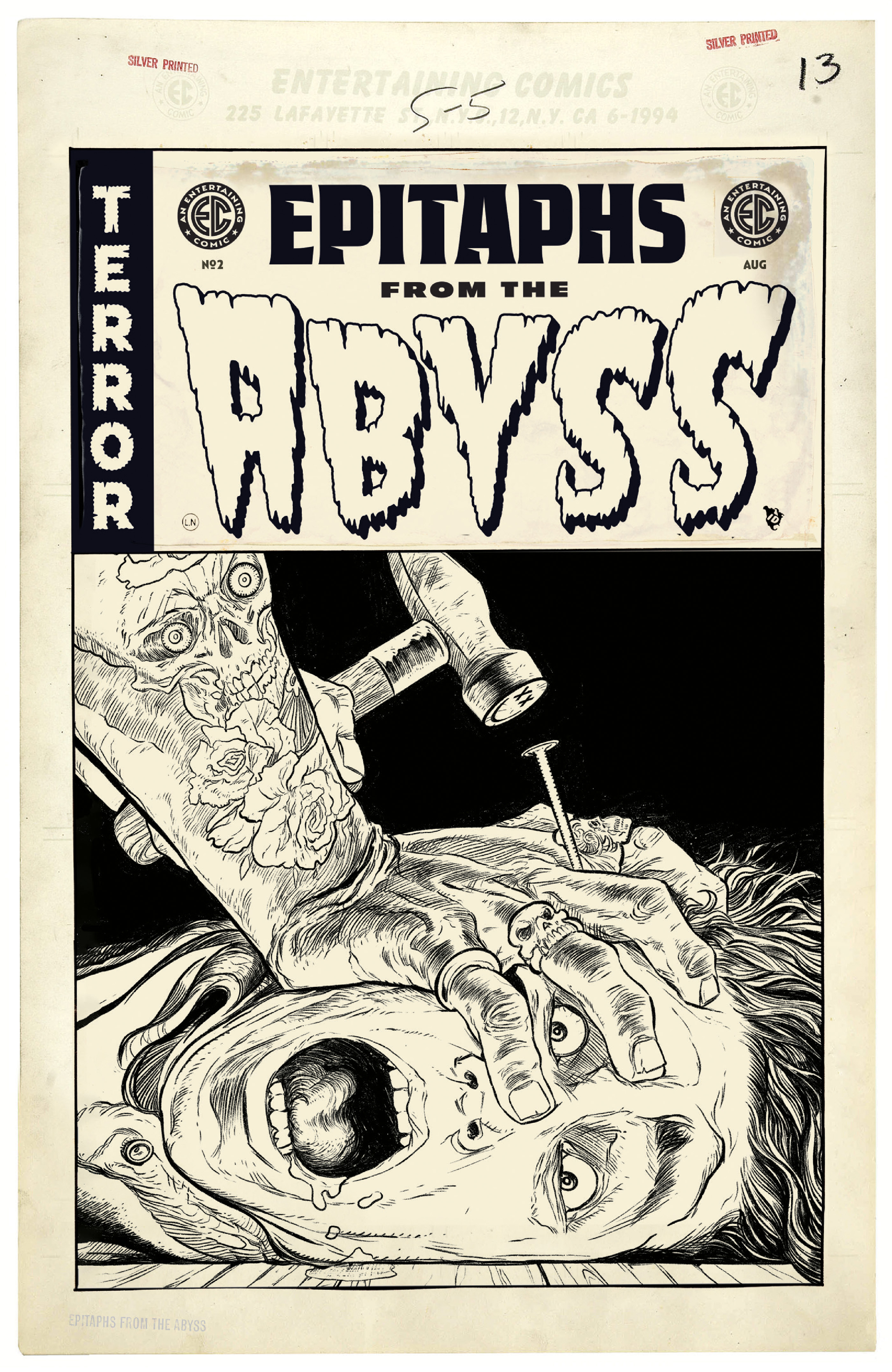 EC Epitaphs from the Abyss #2 Cover D 1 for 20 Incentive Adam Pollina Black & White Variant (Mature)