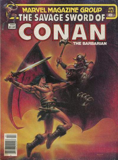 The Savage Sword of Conan #87 [Newsstand]-Fine