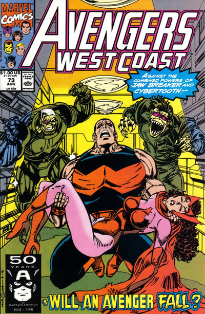 Avengers West Coast #73 [Direct]-Very Good (3.5 – 5)