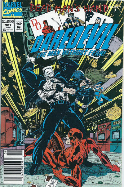 Daredevil #307 [Newsstand]-Fine (5.5 – 7)