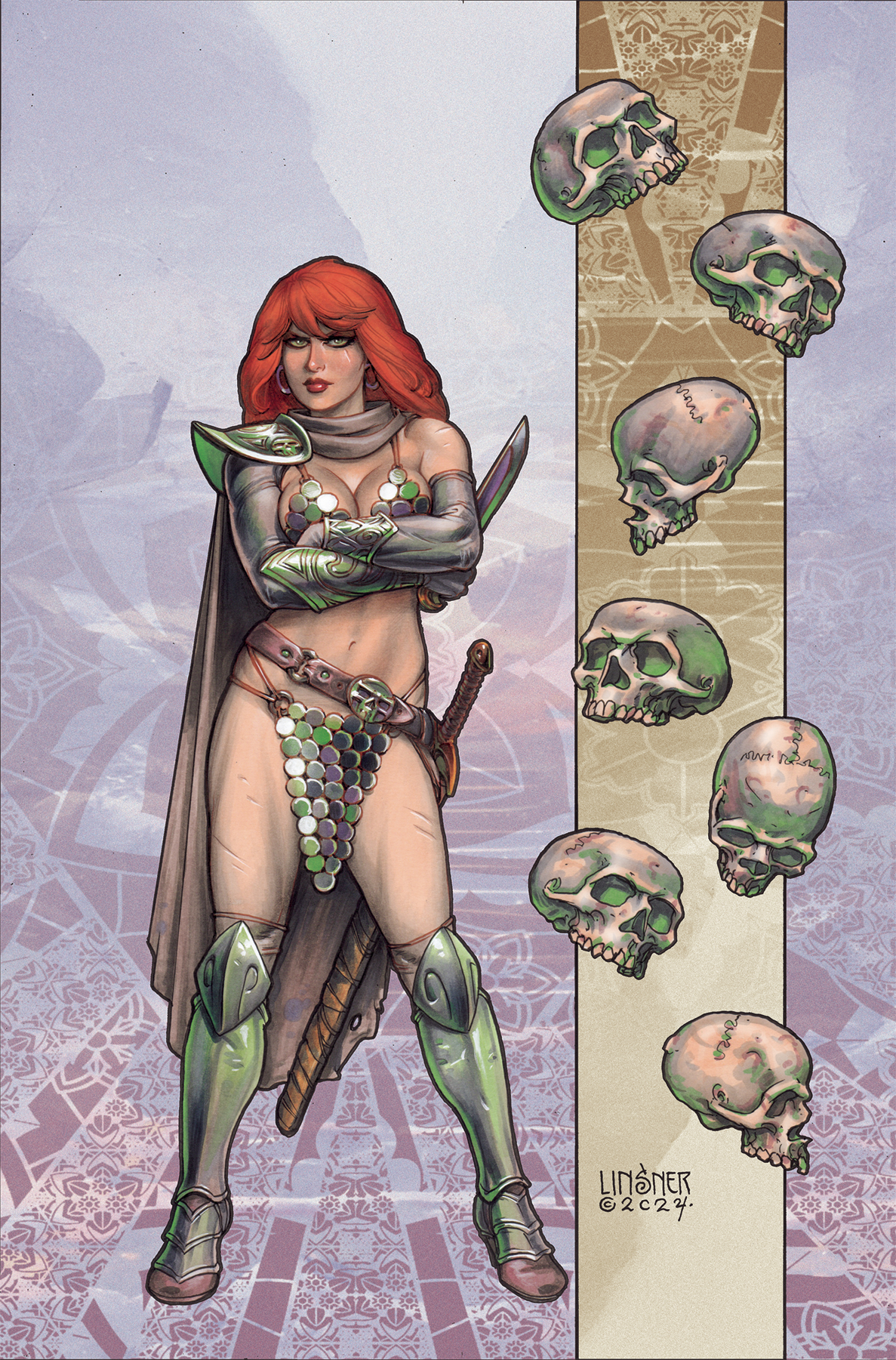 Red Sonja Death and the Devil #4 Cover E Linsner Metal Premium