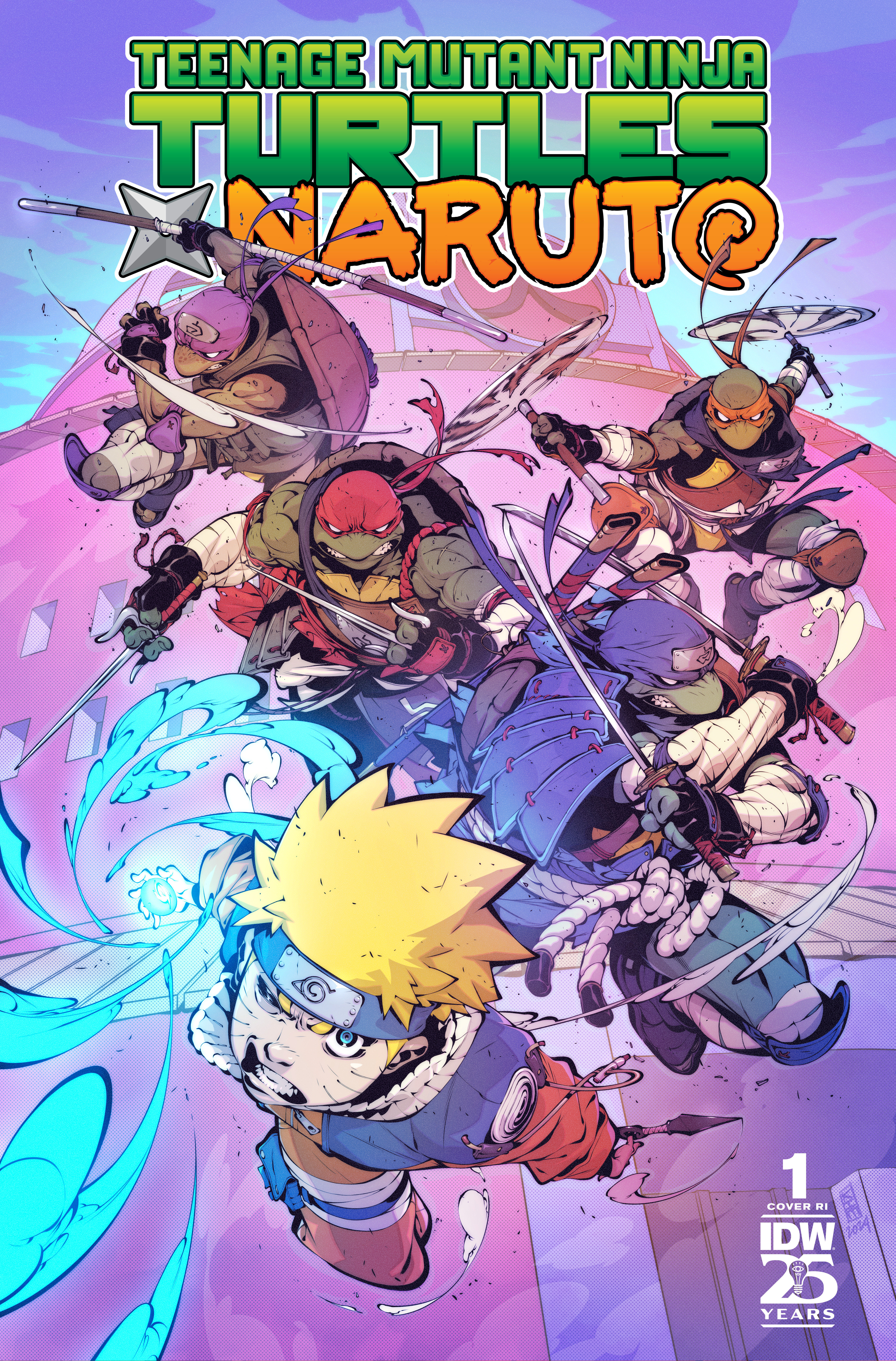 Teenage Mutant Ninja Turtles/Naruto #1 Cover Melnikov 1 for 50 variant