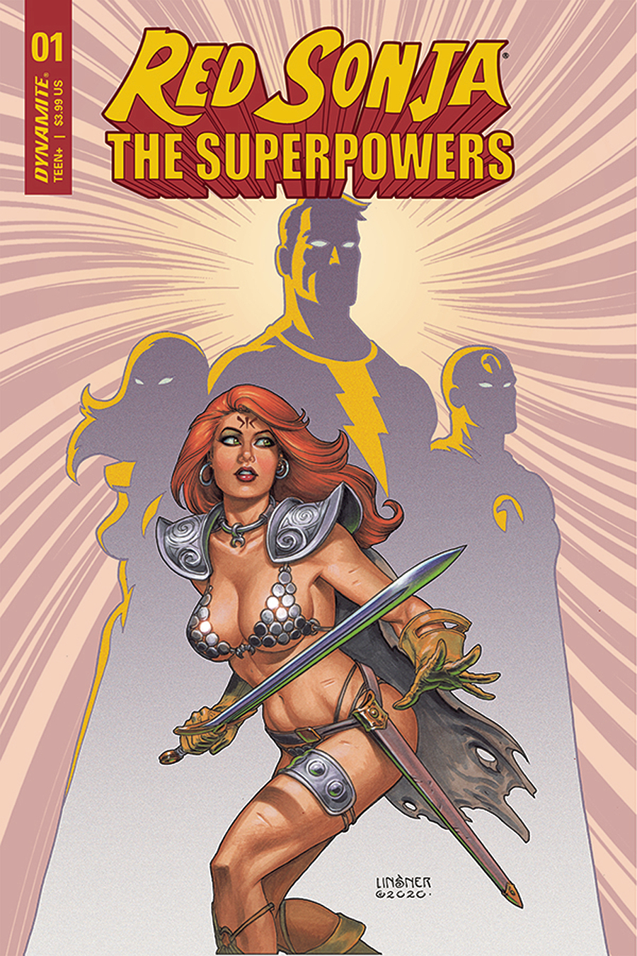 Red Sonja The Superpowers #1 Cover B Linsner