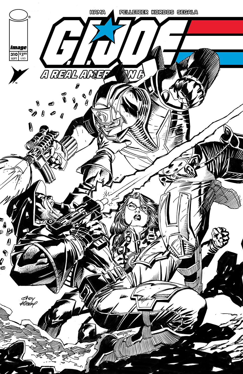 GI Joe A Real American Hero #310 Cover B Andy Kubert Black & White Variant