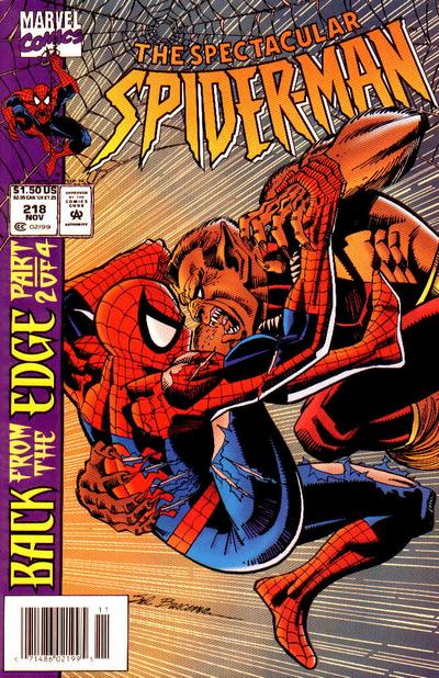 The Spectacular Spider-Man #218 [Newsstand]-Fine 