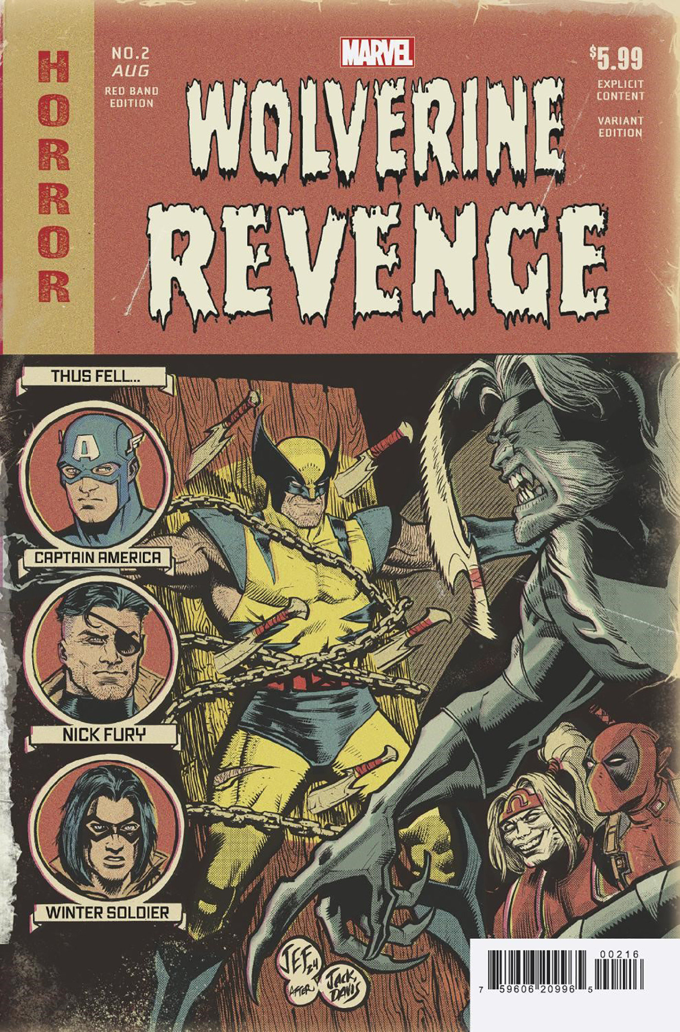 Wolverine: Revenge - Red Band #2 Juan Ferreyra Homage Variant [Polybagged] 1 for 25 Incentive