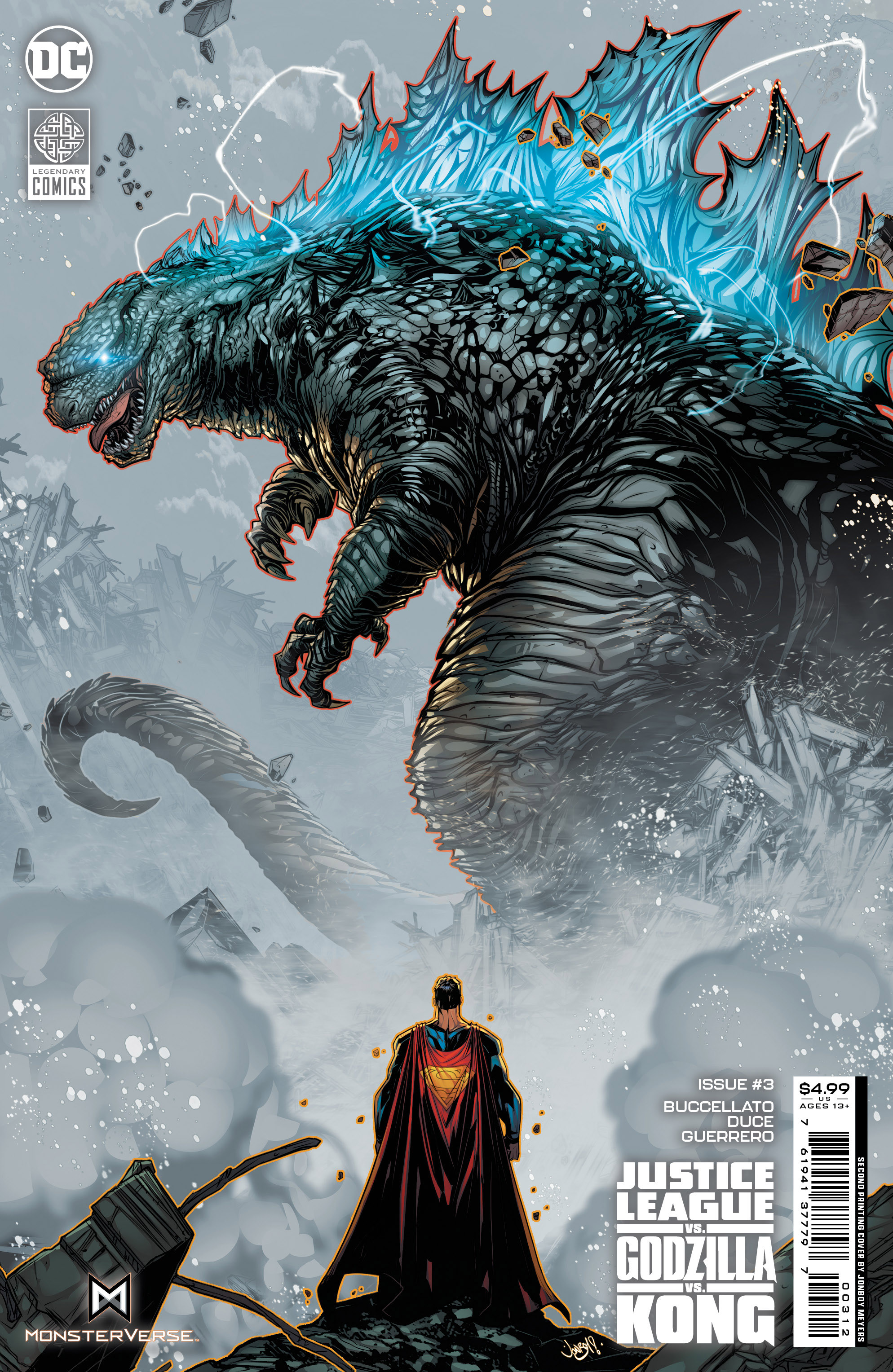 Justice League Vs Godzilla Vs Kong #3 Second Printing
