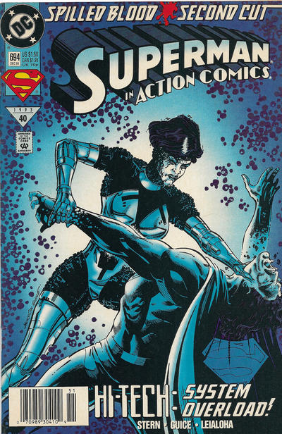 Action Comics #694 [Newsstand] Fine 