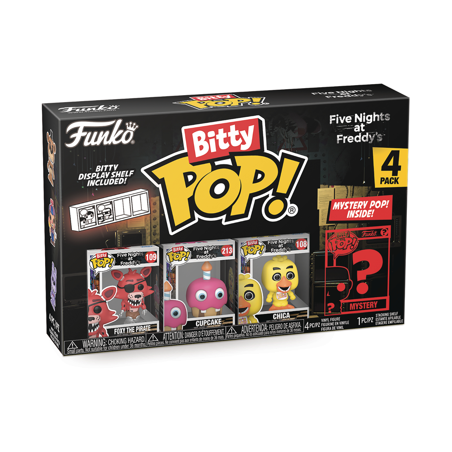 Five Nights At Freddy's Foxy Bitty Pop! Mini-Figure 4-Pack