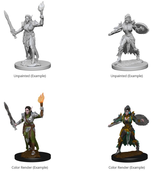 Pathfinder Unpainted Miniatures: Elf Female Fighter