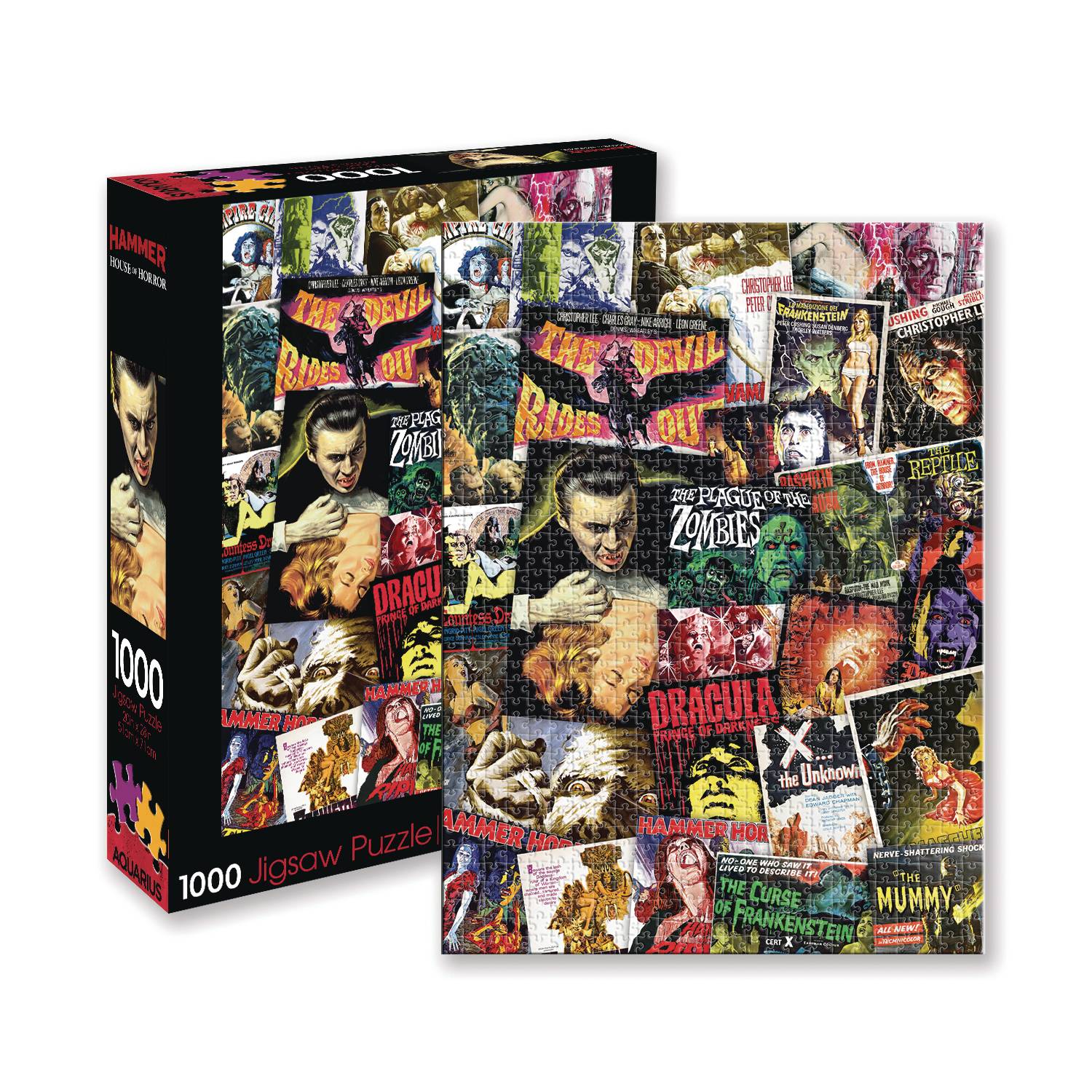 Hammer House of Horror Classic Movies Collage 1000-Piece Jigsaw Puzzle