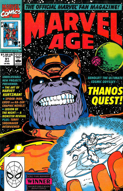 Marvel Age #91 [Direct]-Fine (5.5 – 7)