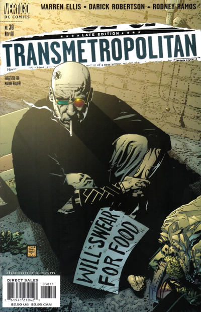 Transmetropolitan #38-Very Fine (7.5 – 9) Tim Bradstreet Cover