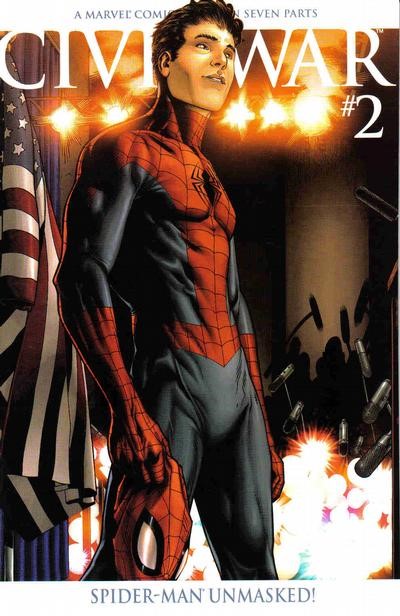 Civil War #2 (2006) 2nd Print Spider-Man Unmasked