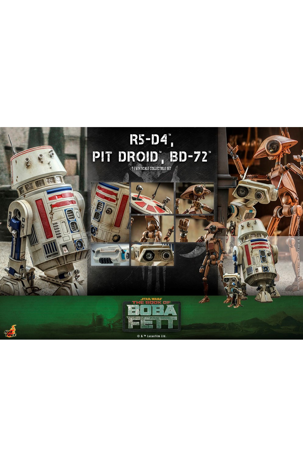 R5-D4, Pit-Droid & Bd-72 Star Wars Sixth Scale Figure Set