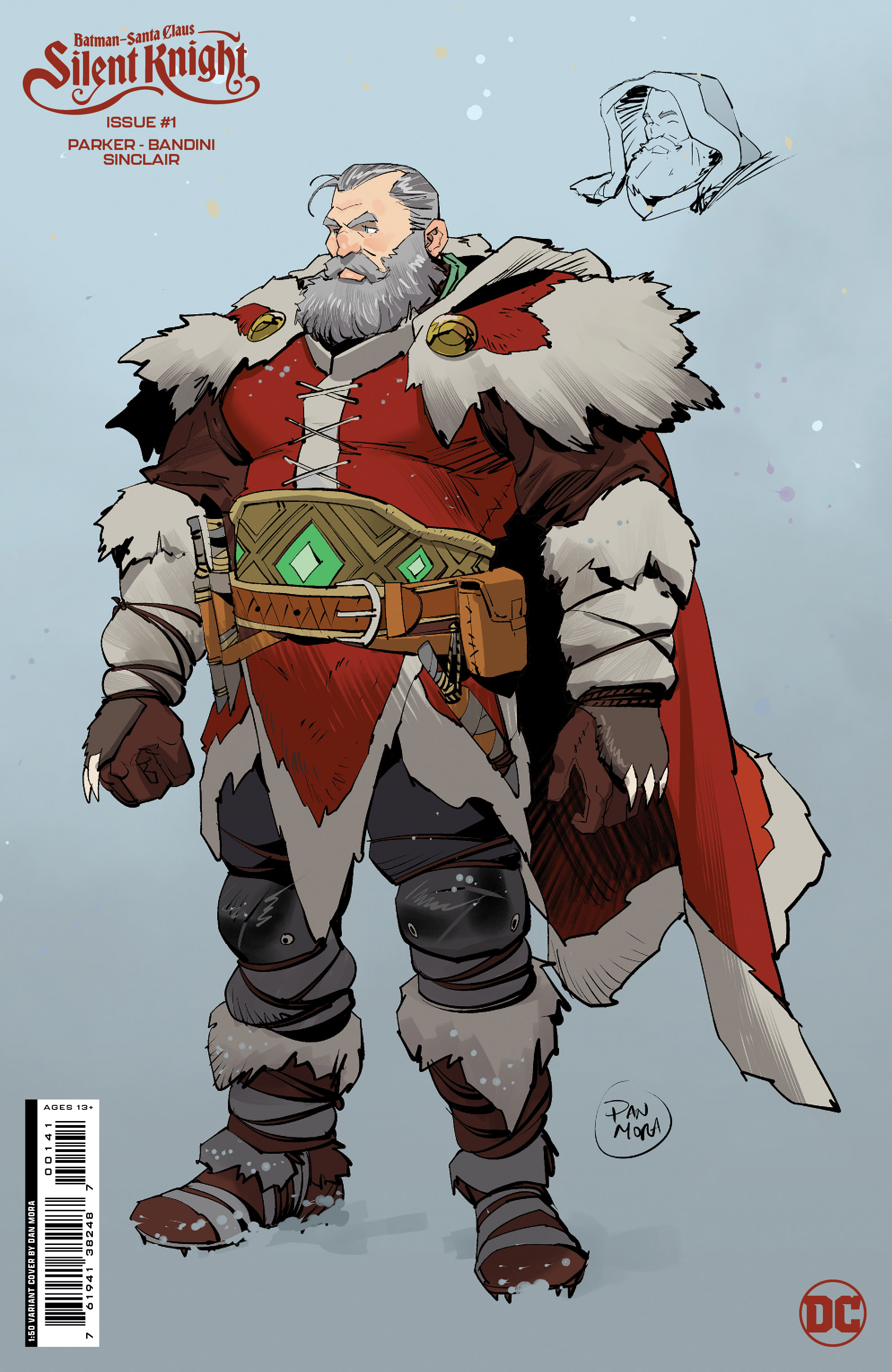 Batman Santa Claus Silent Knight #1 Cover F 1 for 50 Incentive Dan Mora Card Stock Variant (Of 4)