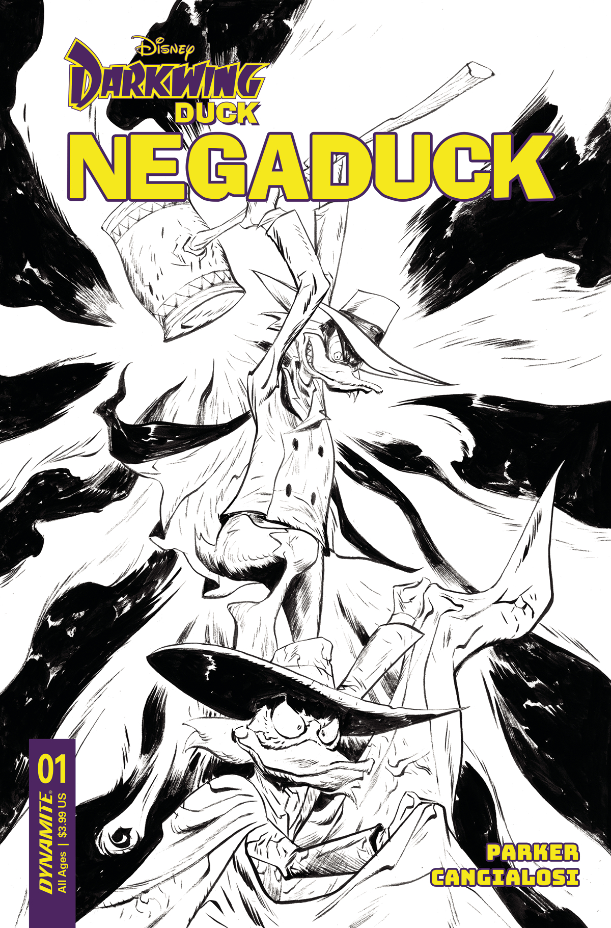 Negaduck #1 Cover K 1 for 15 Incentive Lee Line Art