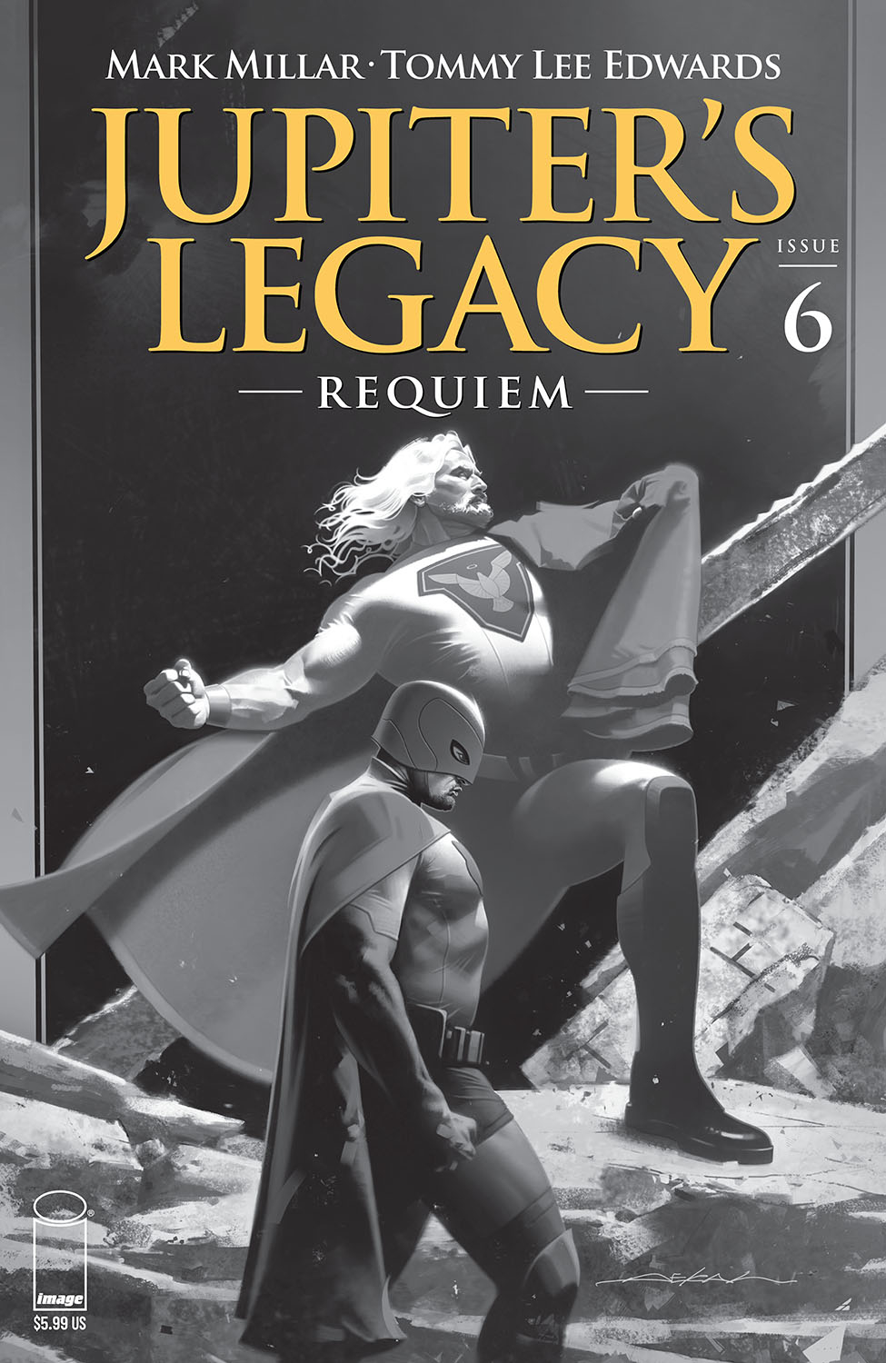 Jupiters Legacy Requiem #6 Cover C Dekal Black & White (Of 12) (Mature)