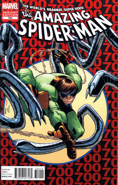 The Amazing Spider-Man #700 [Variant Edition - Second Printing - Humberto Ramos Cover-Very Fine 