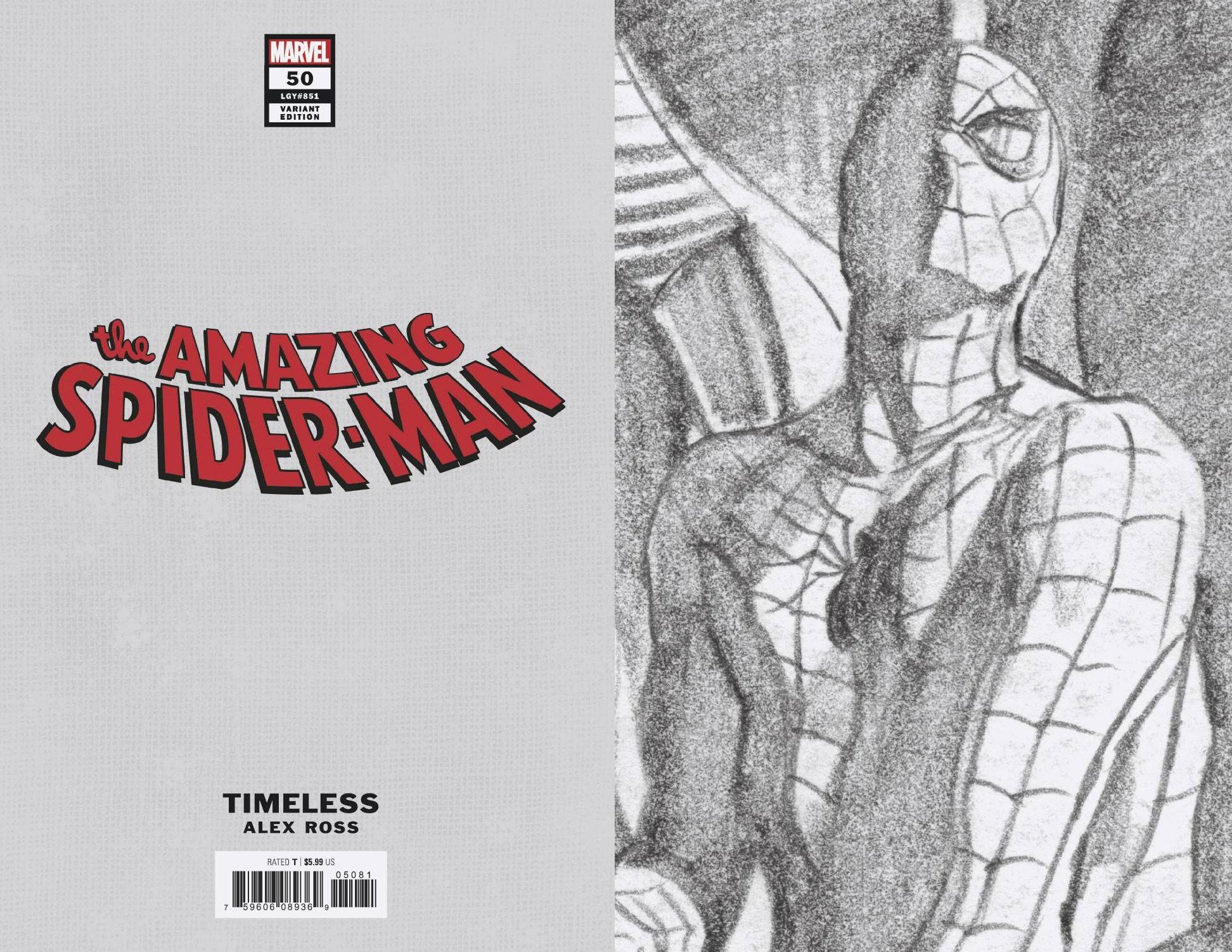Amazing Spider-Man #50 Timeless Virgin Sketch Variant Last (2018)