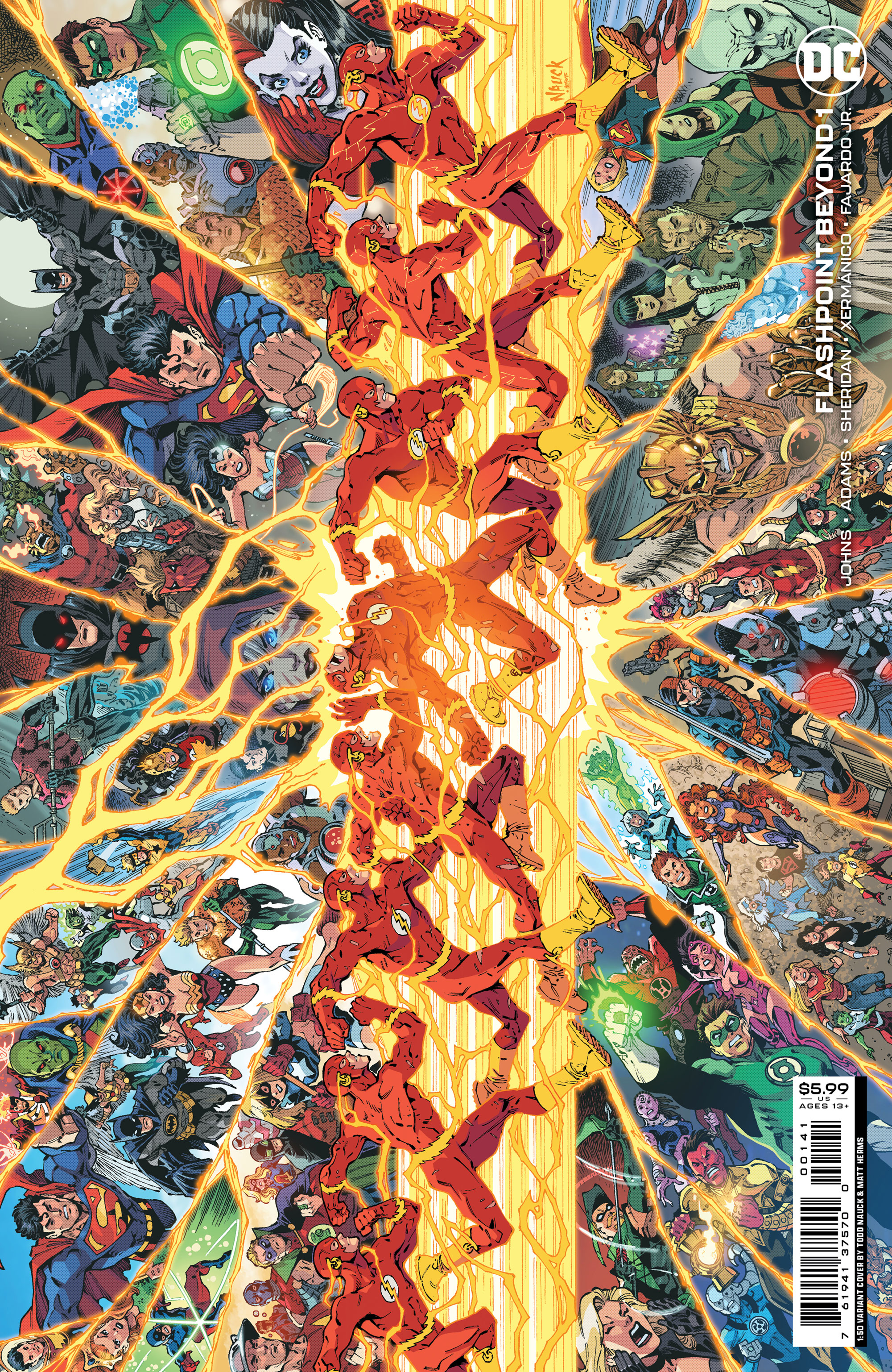 Flashpoint Beyond #1 Cover D 1 For 50 Incentive Todd Nauck Card Stock Variant (Of 6)
