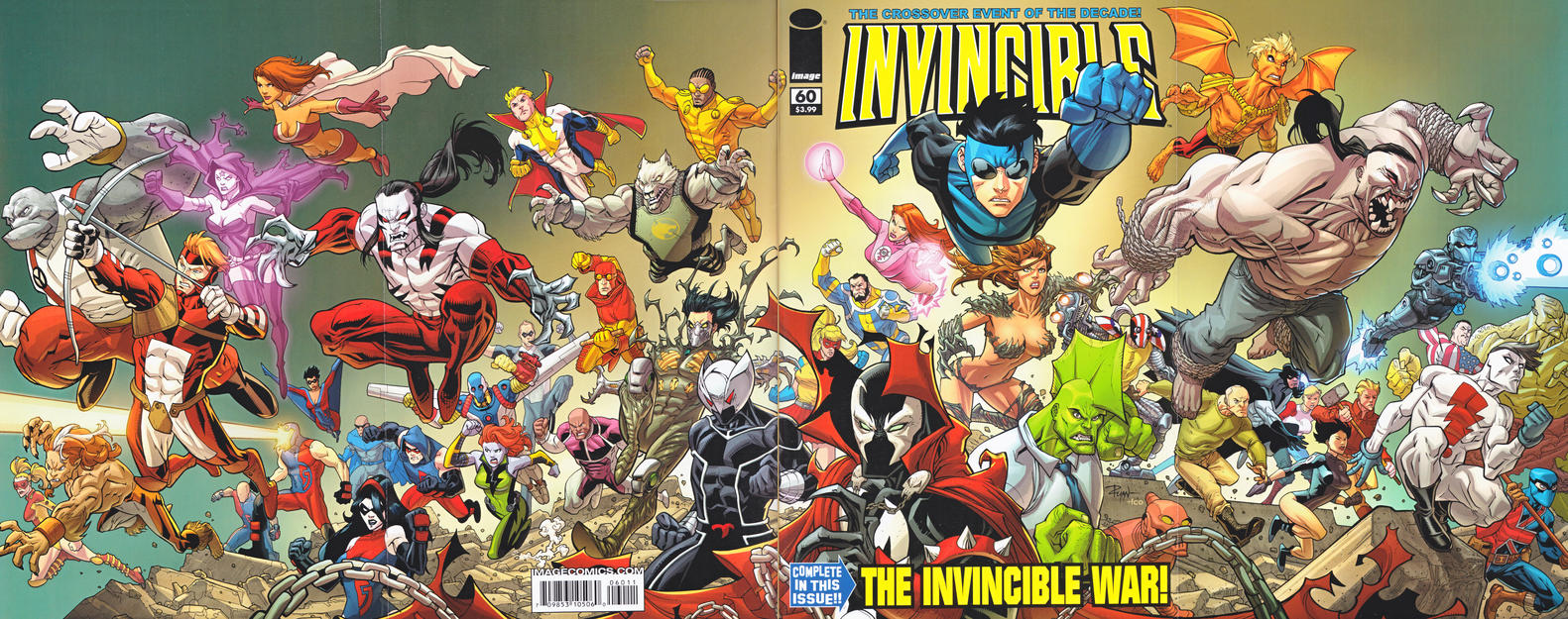 Invincible #60-Very Fine (7.5 – 9) [Company Wide Crossover, Gatefold Cover]