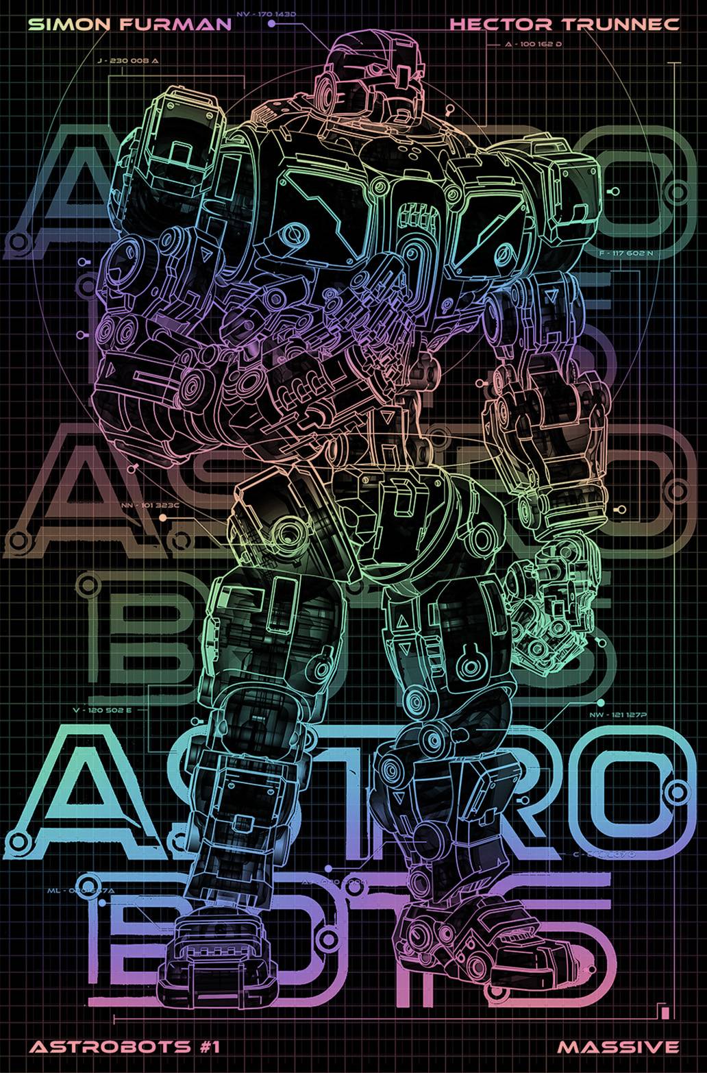 Astrobots #1 Massive Excl Blueprint Black Foil Variant Lmt 100 (Of 5)