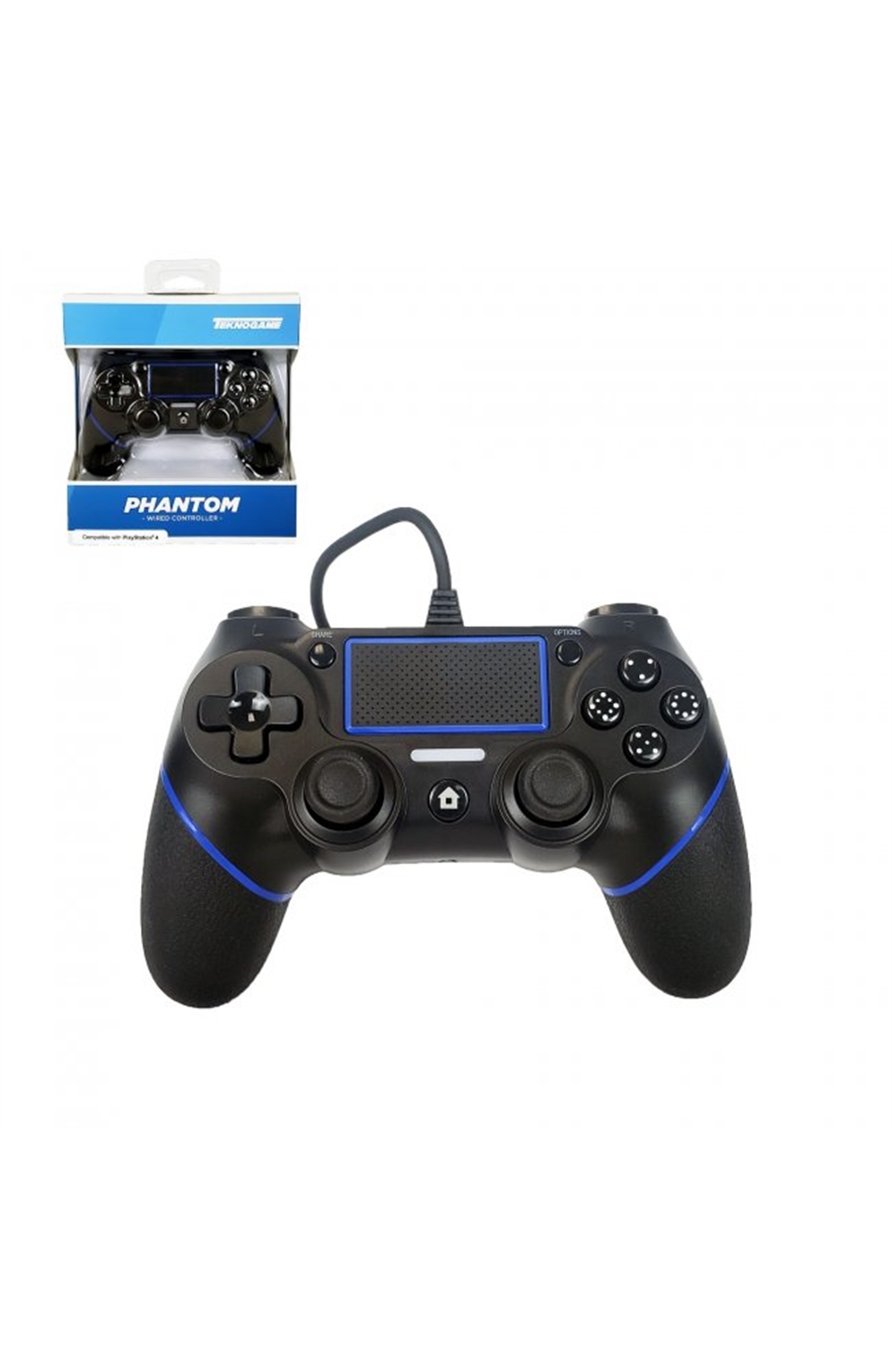 Playstation 4 Ps4 Phantom Wired Controller Black