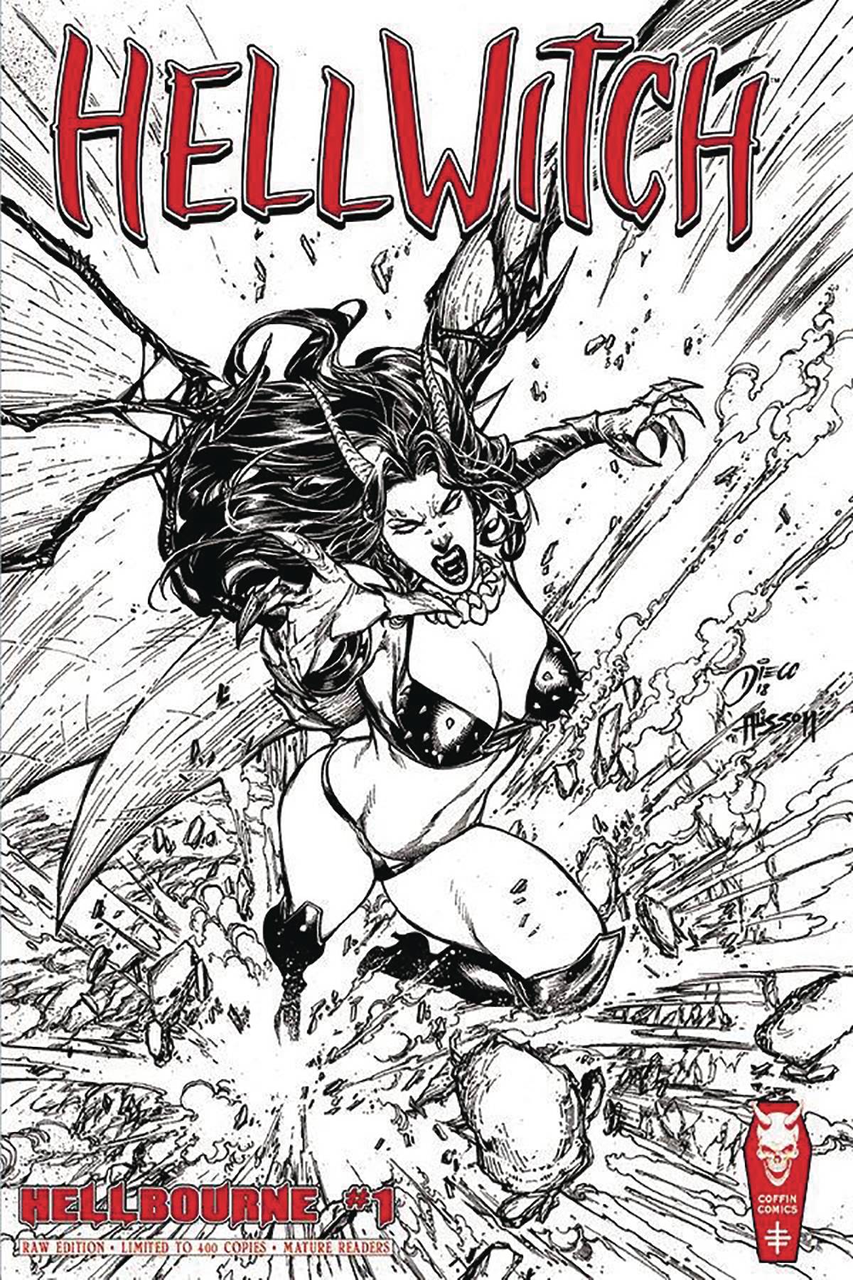 Hellwitch Hellbourne #1 Signed & Numbered Raw Edition (Mature)