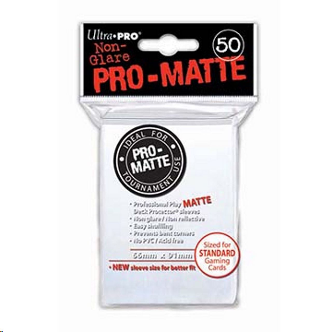 Ultra Pro Deck Protector Sleeves - Pro Matte White Standard 50ct