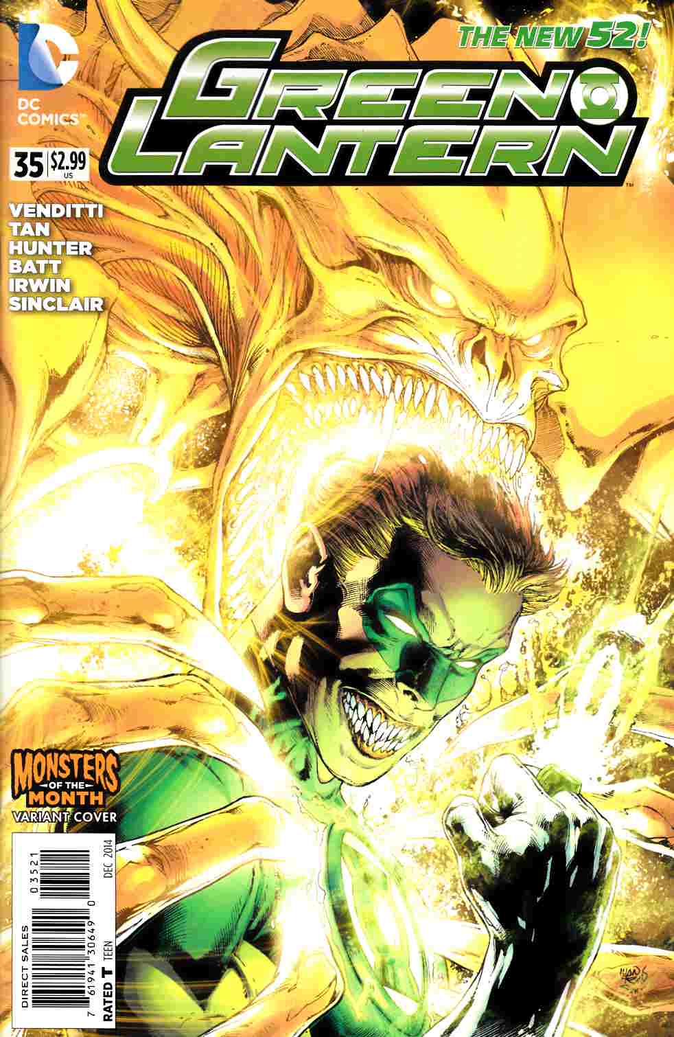 Green Lantern #35 Monsters Variant Edition (Godhead) (2011)