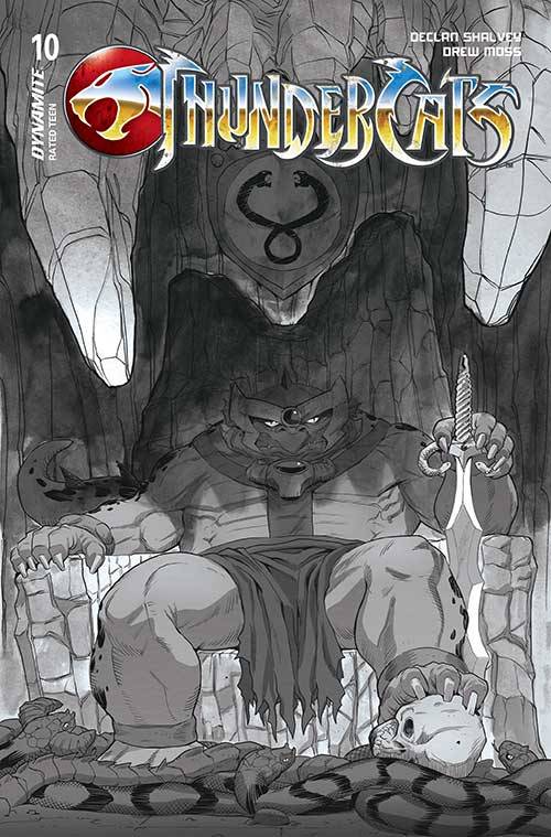 Thundercats #10 Cover T 7 Copy Incentive Moss Slithe Black & White