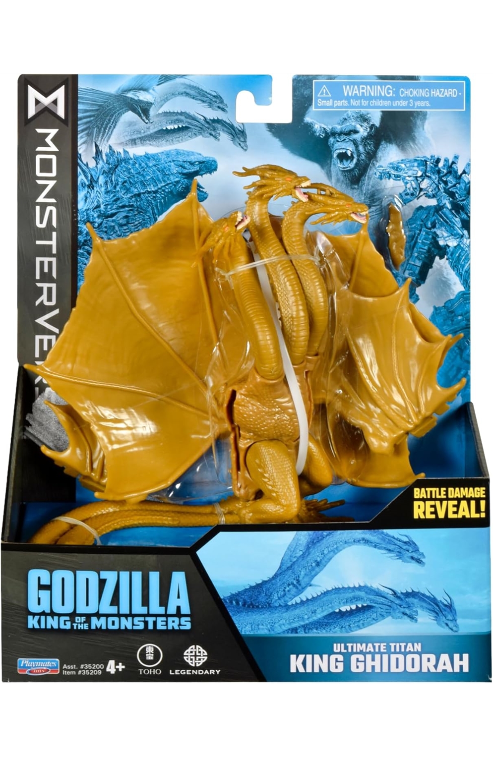 Godzilla King of The Monsters Movie Monster Wave 3 Ultimate Titan King Ghidorah 6-Inch Action Figure