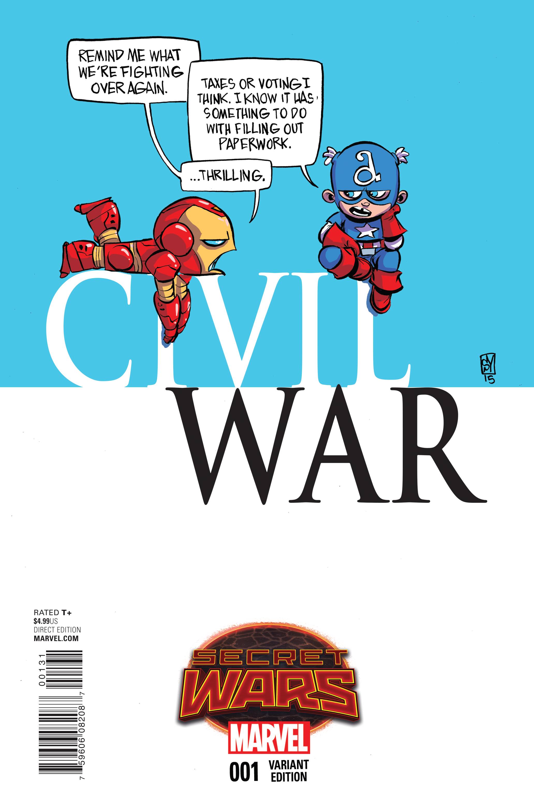 Civil War #1 (Young Variant) (2015)