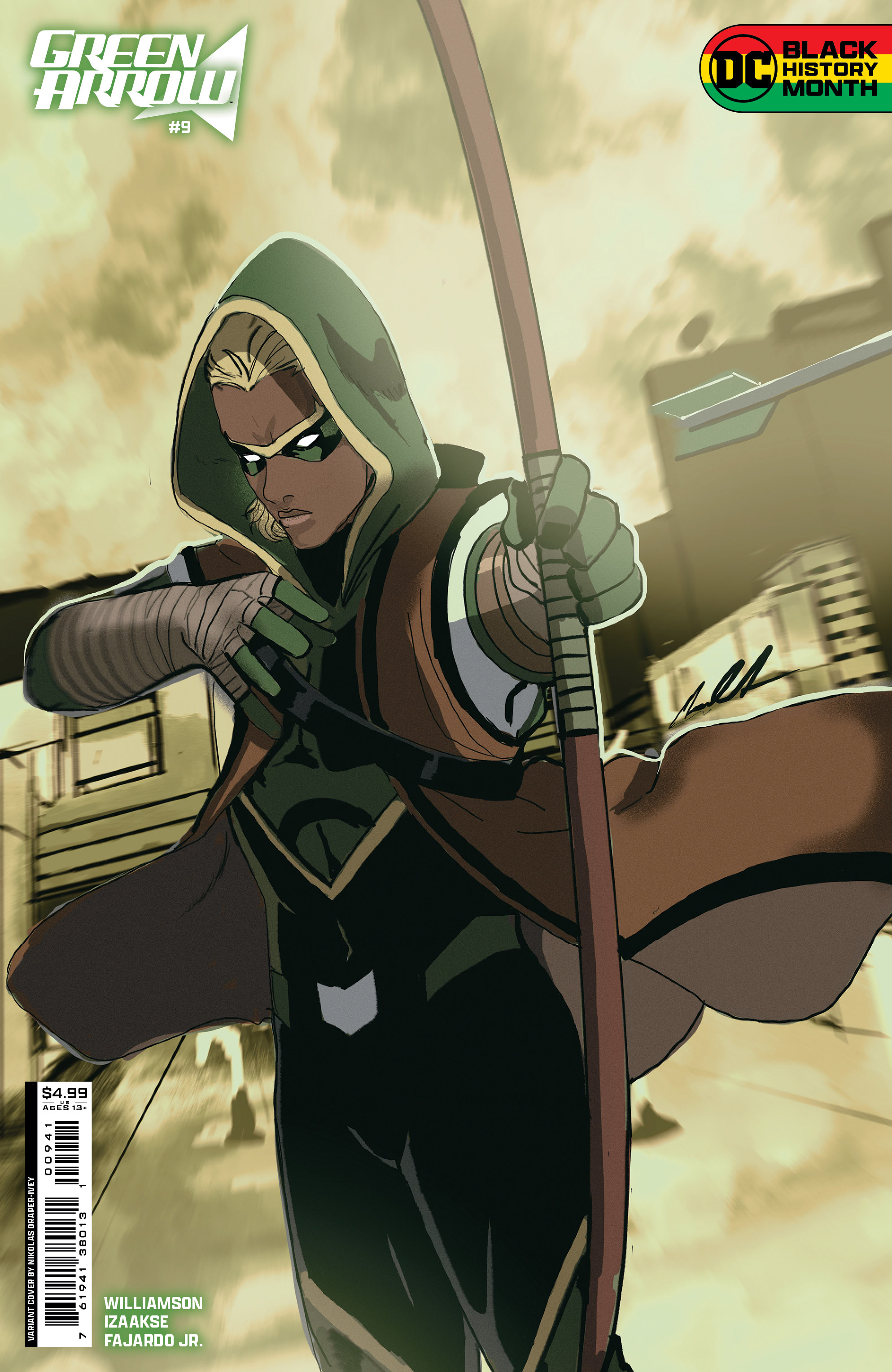 Green Arrow #9 Cover C Nikolas Draper-Ivey Black History Month Card Stock Variant